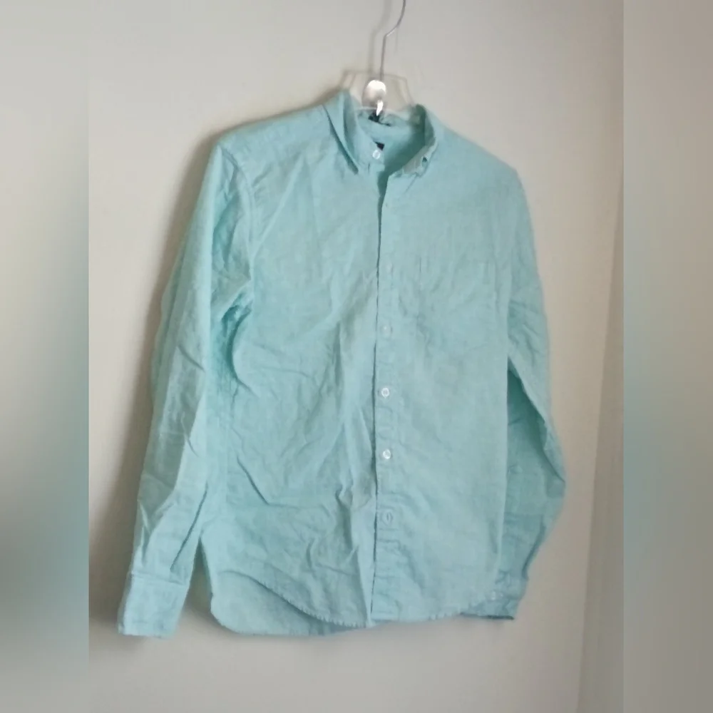 J. Crew Shirt Men Small Light Green And White Button Down Business Academia Y2K
